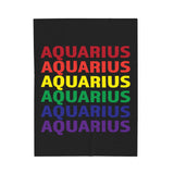 AQUARIUS RAINBOW VELVETEEN PLUSH BLANKET