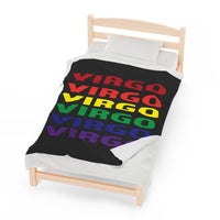 VIRGO RAINBOW VELVETEEN PLUSH BLANKET