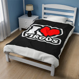 I LOVE VIRGOS VELVETEEN PLUSH BLANKET