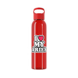 I LOVE MY ARIES WATER BOTTLE