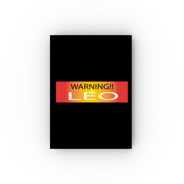 WARNING!! LEO HARD BACKED JOURNAL