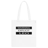 WARNING LEO TOTE BAG