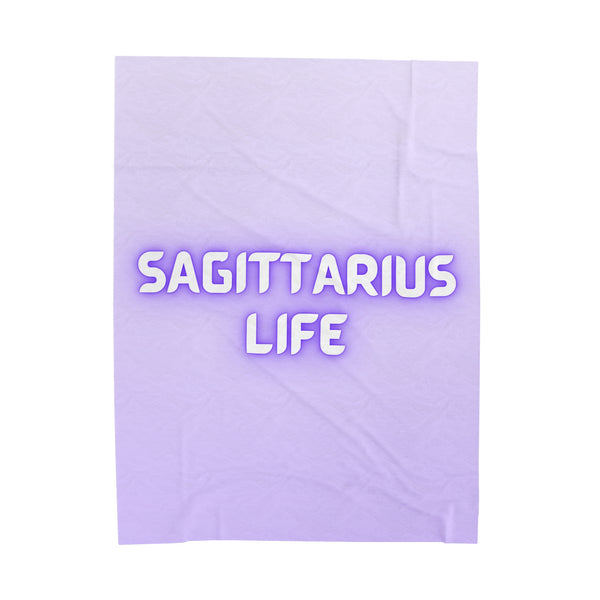 SAGITTARIUS LIFE VELVETEEN PLUSH BLANKET