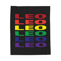 LEO RAINBOW VELVETEEN PLUSH BLANKET