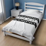 WARNING SCORPIO VELVETEEN PLUSH BLANKET