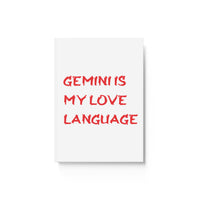 GEMINI IS MY LOVE LANGUAGE HARD BACKED JOURNAL