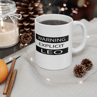 WARNING EXPLICIT LEO MUG