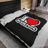 I LOVE SCORPIOS VELVETEEN PLUSH BLANKET