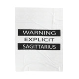 WARNING SAGITTARIUS VELVETEEN PLUSH BLANKET