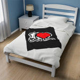 I LOVE SAGITTARIUS VELVETEEN PLUSH BLANKET