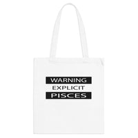 WARNING PISCES TOTE BAG