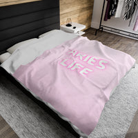 ARIES LIFE VELVETEEN PLUSH BLANKET