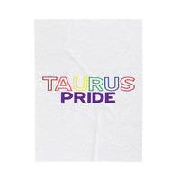 TAURUS PRIDE VELVETEEN PLUSH BLANKET