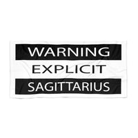 WARNING SAGITTARIUS BEACH TOWEL