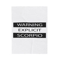 WARNING SCORPIO VELVETEEN PLUSH BLANKET