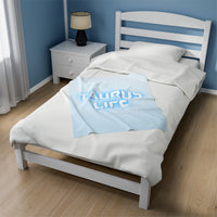 TAURUS LIFE VELVETEEN PLUSH BLANKET