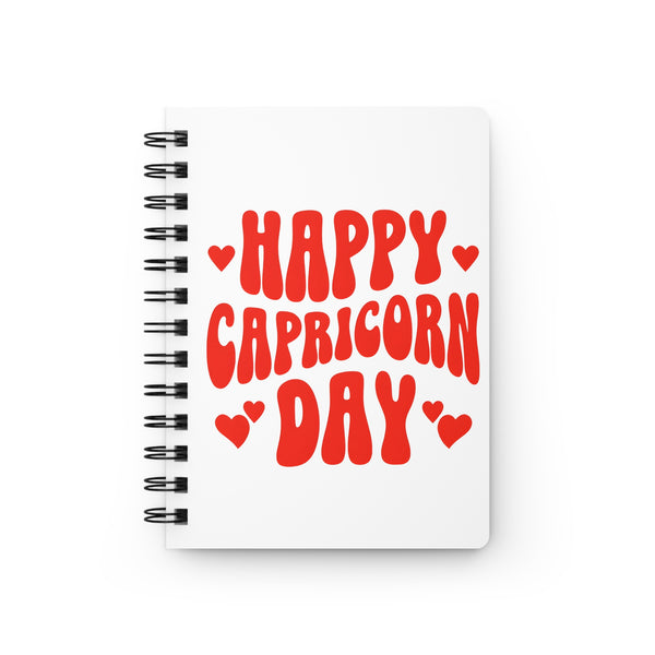 HAPPY CAPRICORN DAY SPIRAL BOUND JOURNAL