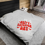 HAPPY CAPRICORN DAY VELVETEEN PLUSH BLANKET