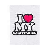 I LOVE MY SAGITTARIUS VELVETEEN PLUSH BLANKET