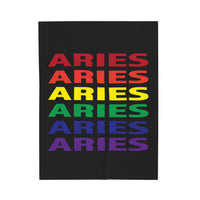 ARIES RAINBOW VELVETEEN PLUSH BLANKET