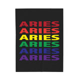 ARIES RAINBOW VELVETEEN PLUSH BLANKET