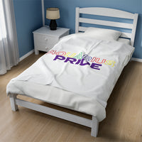 AQUARIUS PRIDE VELVETEEN PLUSH BLANKET