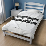 WARNING SCORPIO VELVETEEN PLUSH BLANKET