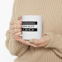 WARNING EXPLICIT LEO MUG