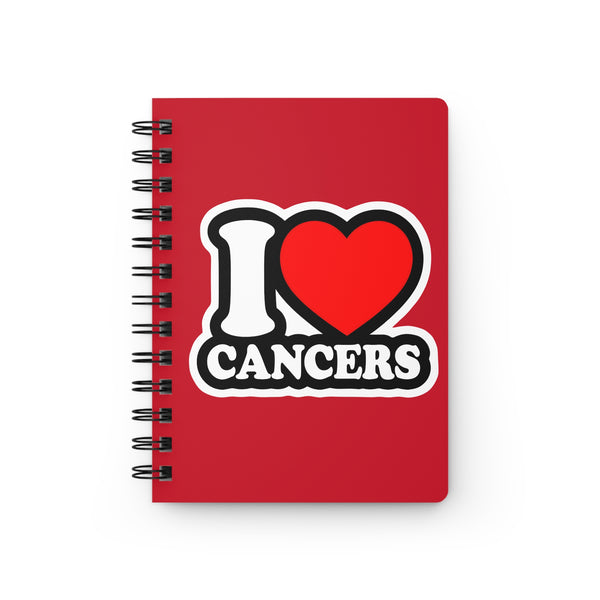 I LOVE CANCERS SPIRAL BOUND JOURNAL