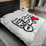 I LOVE MY LEO VELVETEEN PLUSH BLANKET