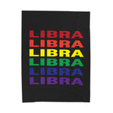 LIBRA RAINBOW VELVETEEN PLUSH BLANKET