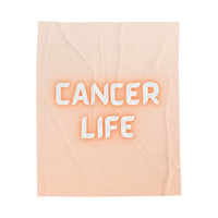 CANCER LIFE VELVETEEN PLUSH BLANKET