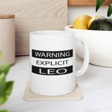 WARNING EXPLICIT LEO MUG