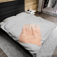 CANCER LIFE VELVETEEN PLUSH BLANKET