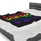 VIRGO RAINBOW VELVETEEN PLUSH BLANKET