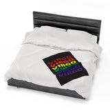 VIRGO RAINBOW VELVETEEN PLUSH BLANKET