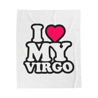 I LOVE MY VIRGO VELVETEEN PLUSH BLANKET