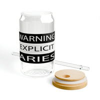 WARNING ARIES SIPPER GLASS