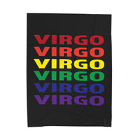 VIRGO RAINBOW VELVETEEN PLUSH BLANKET