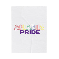 AQUARIUS PRIDE VELVETEEN PLUSH BLANKET