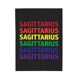 SAGITTARIUS RAINBOW VELVETEEN PLUSH BLANKET