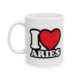 I LOVE ARIES MUG