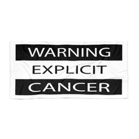 WARNING CANCER BEACH TOWEL