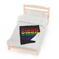 VIRGO RAINBOW VELVETEEN PLUSH BLANKET