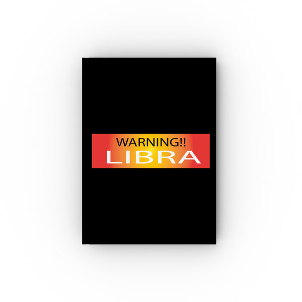 WARNING!! LIBRA HARD BACKED JOURNAL