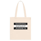 WARNING ARIES TOTE BAG