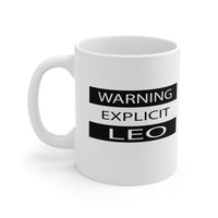 WARNING EXPLICIT LEO MUG