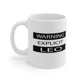 WARNING EXPLICIT LEO MUG