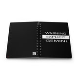 WARNING EXPLICIT GEMINI SPIRAL BOUND JOURNAL