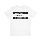 WARNING SCORPIO T SHIRT